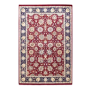 Mogul, One-of-a-Kind Hand-Knotted Area Rug in Red, 4' 2" x 6' 2"