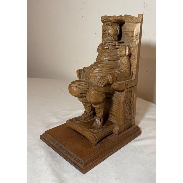 Up for sale is a nice quality antique hand carved wooden sculpture. The carving is done with very elaborate stylized...