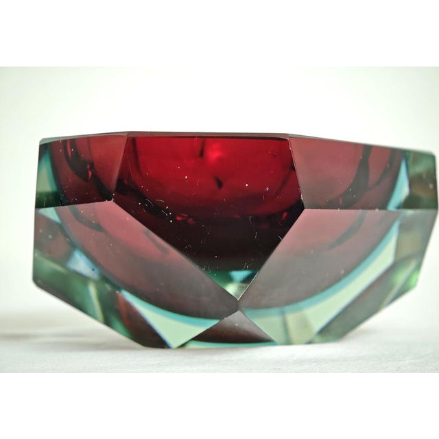 Black Mid-Century Modern Murano Glass Ashtray attributed to Flavio Poli for Seguso Vetri Darte, Italy, 1960s For Sale - Image 8 of 11