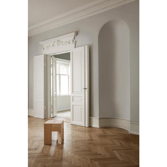 Gold Triangle Wood Stool or Side Table by Aldo Bakker for Karakter For Sale - Image 8 of 9