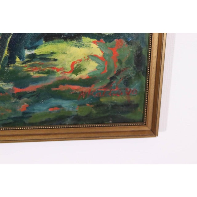 Mid-Century Modern Nillo Kallio, Tree, 20th Century, Oil on Canvas, Framed For Sale - Image 3 of 18