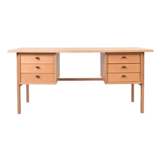 Mid-Century Oak Desk by Svend Åge Madsen for Sigurd Hansen, 1960s For Sale