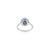 Metal 3.55 Ct Princess Diana Inspired Blue Sapphire Ring With Diamonds Halo Size 5.5 For Sale - Image 7 of 12
