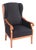Biedermeier Wingback Chair in Ash, 1820 For Sale