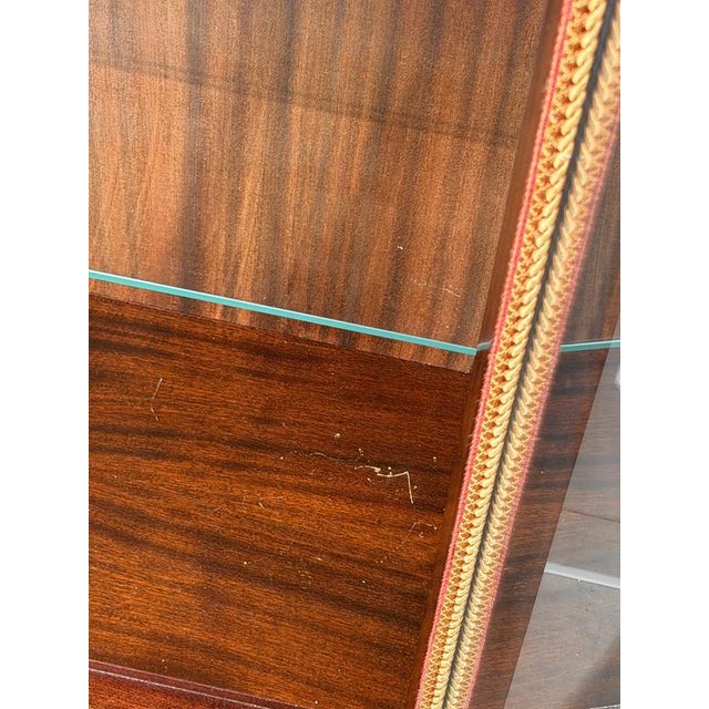 Louis XVI Style Glass Display Cabinet with Decorative Metal Mounts For Sale - Image 5 of 9