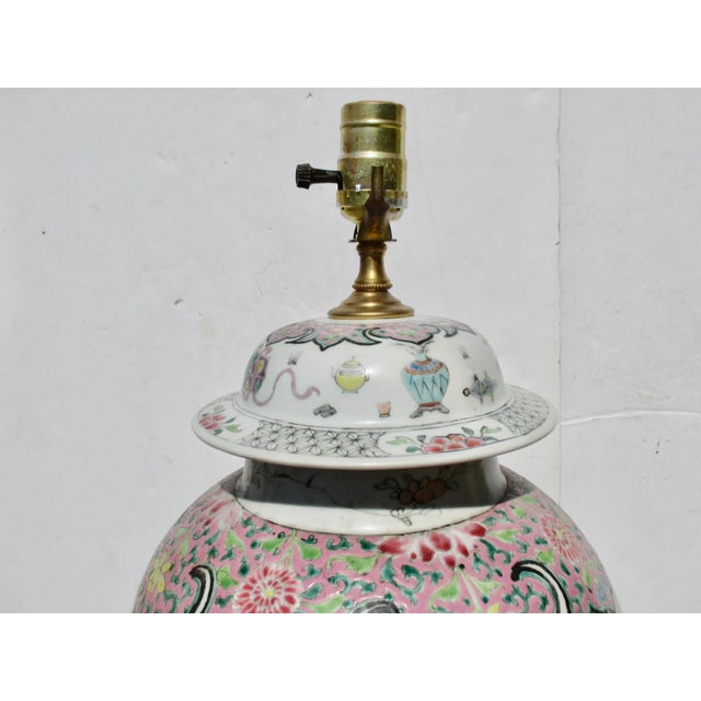 Early 18th Century Early 18th Century Chinese Yongzheng Porcelain Ginger Jar Lamp For Sale - Image 5 of 14
