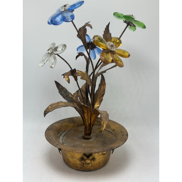 Italian Vintage Italian Tole Floral Arrangement For Sale - Image 3 of 7