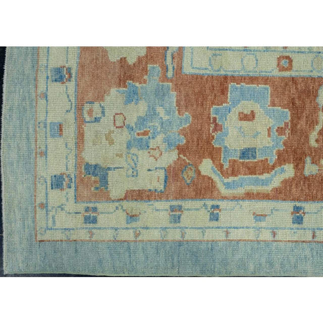 Turkish Oushak Rug 11'7" x 14'10" #18595 For Sale - Image 4 of 8