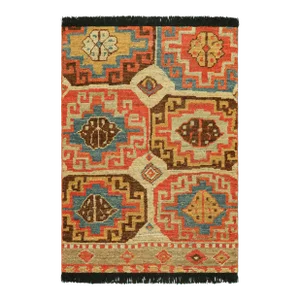 Rug & Kilim’s Tribal Style Rug in Polychromatic Medallions & Geometric Patterns