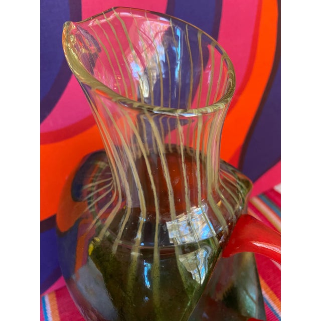 Glass Kjell Engman Kosta Boda Large Art Glass Pitcher For Sale - Image 7 of 10