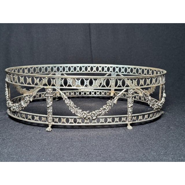 19thC P. Spoelstra Louis XVI Silver Jardiniere - 2 Pc For Sale - Image 11 of 12