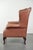 Classic English Cowhide Button-Seat Chesterfield Wing Armchair For Sale - Image 5 of 13
