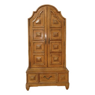 Vintage Hollywood Regency Large Elaborate Highboy Cabinet Dresser by Thomasville For Sale