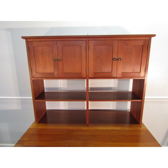 2000 - 2009 Stickley Solid Cherry Mission Arts and Crafts Style Desk For Sale - Image 5 of 12