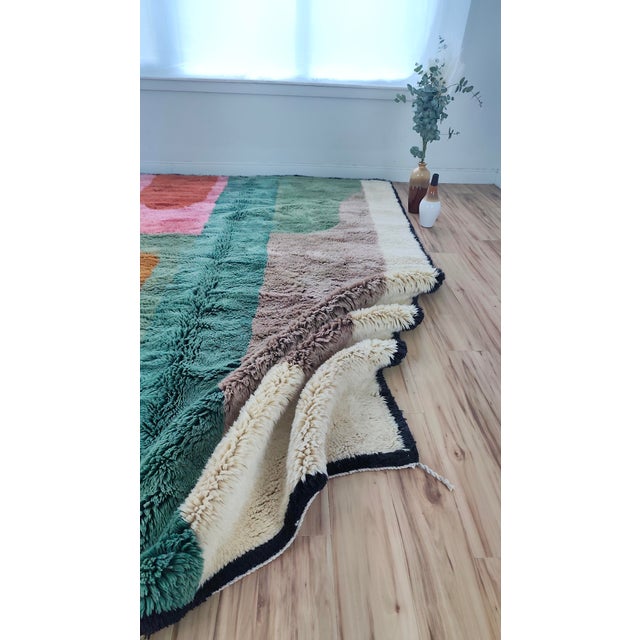 Handmade Moroccan Beni Mrirt Rug, Color Block Abstract, 10' X 6'8" For Sale - Image 10 of 15