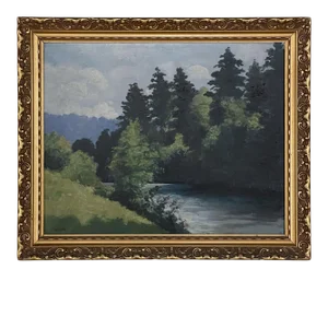 Antique Framed Oil Painting on Canvas by Xavier Wurth (1869-1933)