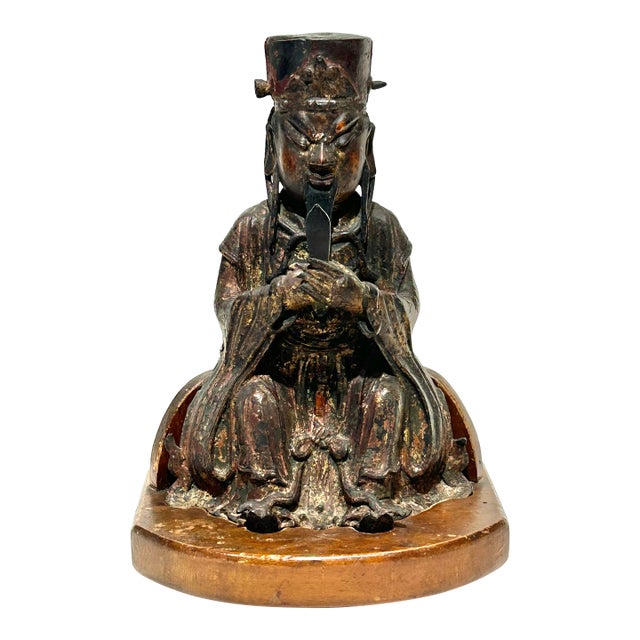c.16th Century Chinese Ming Dynasty Bronze of Taoist Immortal For Sale