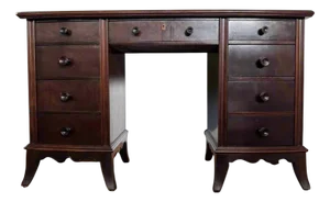 Vintage Mahogany Desk, 1950s