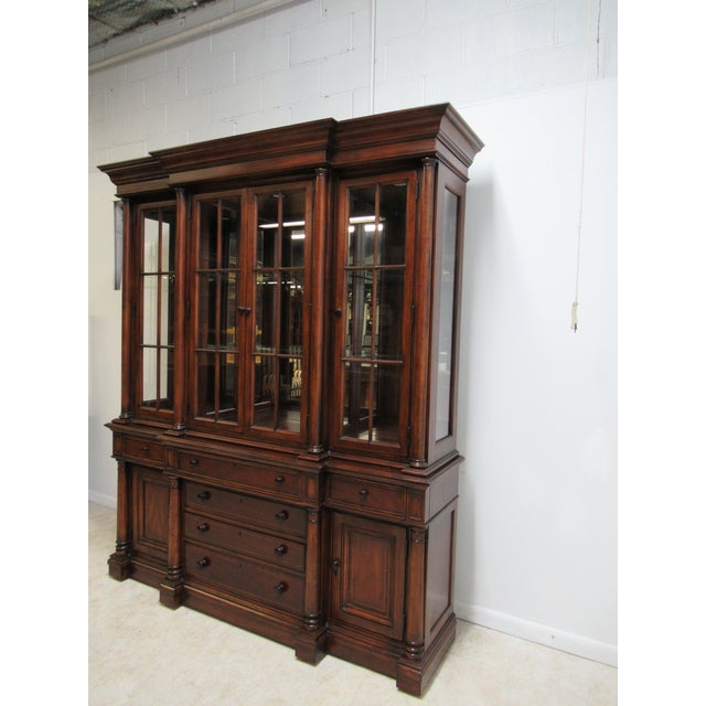 Thomasville Fredericksburg Neoclassical China Cabinet Hutch Breakfront ...