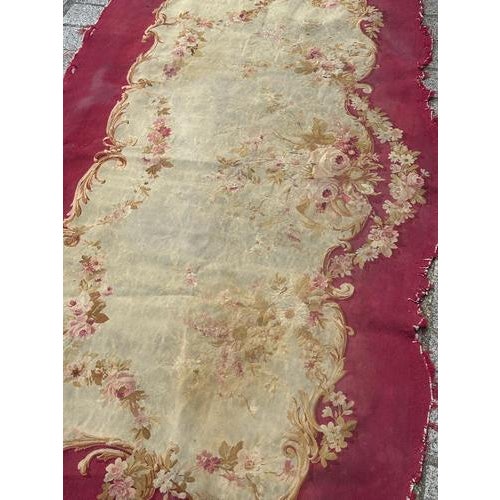 Antqie Aubusson Tapestry Sofa Cover, 1890s For Sale - Image 15 of 18