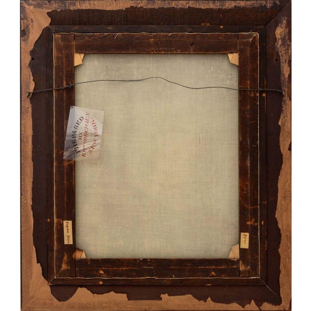 Textile European School Portrait of a Woman, Oil on Canvas, 19th Century For Sale - Image 7 of 7