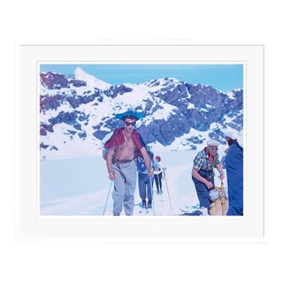 Toni Frissell 'Climbing the Glacier to Zermatt' Archival Pigment Print Framed in White For Sale