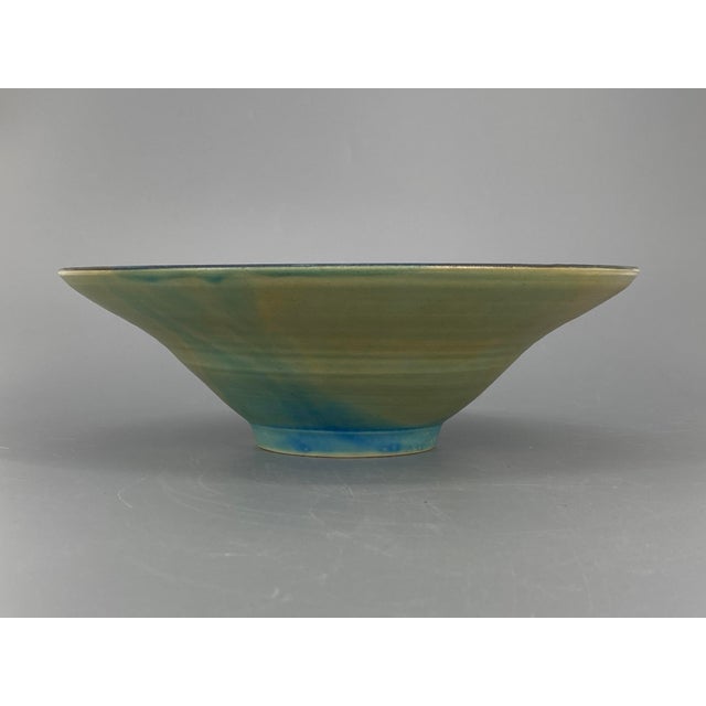 Blue Studio Ceramic Bowl by Monika Wicker, 1970s, in Very Good conditions. Designed 1970 to 1979 This piece has an...