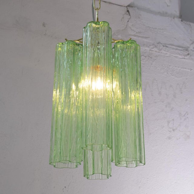 Vintage Italian Hanging Light in Green Murano, 1990s For Sale - Image 6 of 12