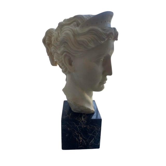 Classical Female Bust by A. Santini, Italy, Mid-20th Century For Sale - Image 4 of 7