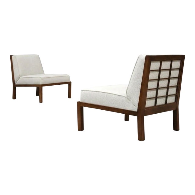 1970s Michael Taylor for Baker Slipper Lounge Chairs - A Pair For Sale