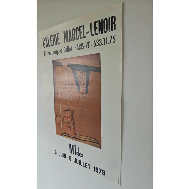 Milo Original Art Poster Exhibition Galerie Marcel Lenoir Paris Vintage Surrealist For Sale - Image 4 of 8