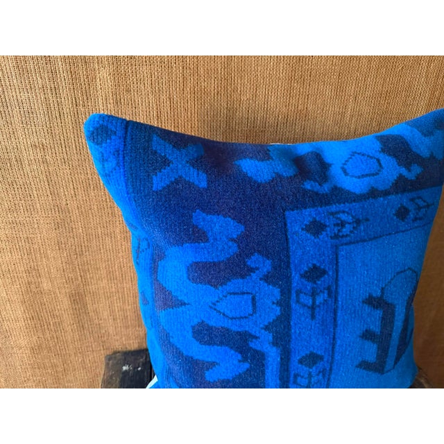 Vintage Turkish Wool Emblem Pillow For Sale - Image 11 of 12