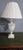 A super quality large white alabaster table lamp, in very good overall condition, rewired and ready for use. 20" high...