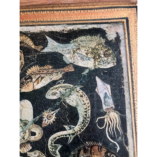 This is an exquisite rendition of a marine fauna and sea creature mosaic originally found in Pompeii, Italy, dating back...