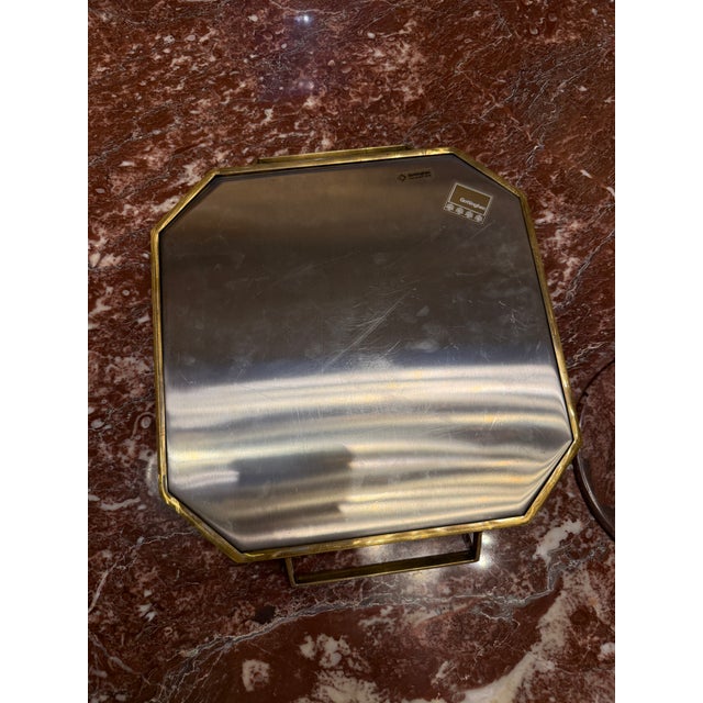 1970s Serving Tray by Göttinghen, Brass and Stainless Steel, 1970s For Sale - Image 5 of 8