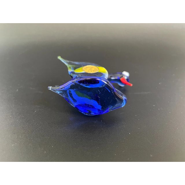Murano Vintage Murano Style Italian Art Glass Swan Sculpture Figurine For Sale - Image 4 of 4