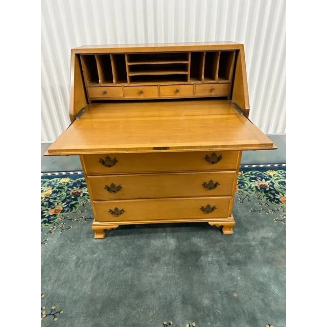 1970s Vintage Beals Drop Front Secretary Desk Sold by Terryville