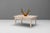 Pine coffee table with single drawer in aged paint finish. Circa 1880.