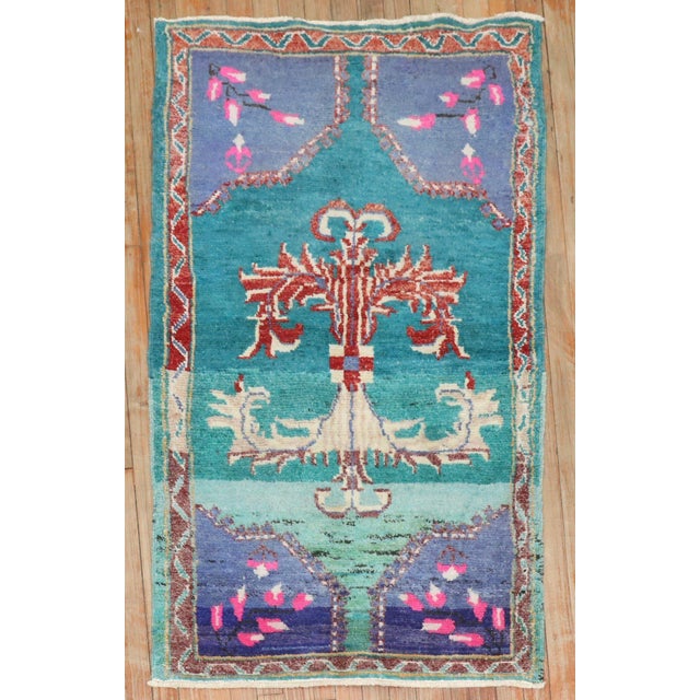 mid 20th century scatter size turkish anatolian rug Details rug no. j3762 2'10'' x 4'8''