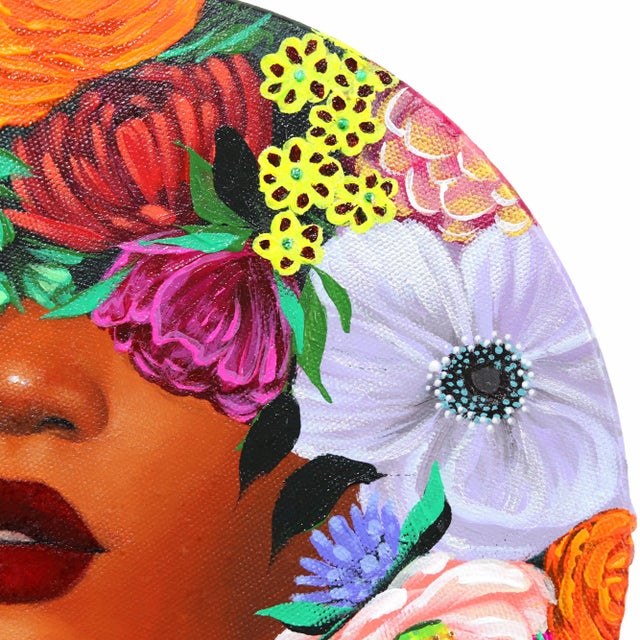 Figurative Bianca - Original Circular Sally K Figurative Original Artwork by Sally K For Sale - Image 3 of 8