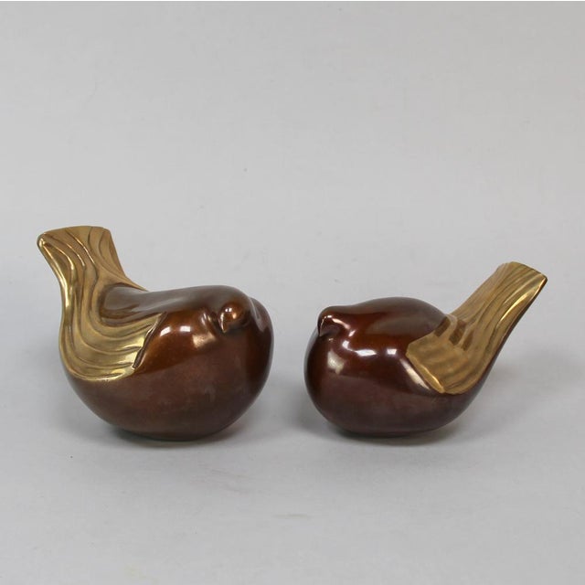 Vintage Bronze Sculptures of Two Doves, 1970s, Set of 2 For Sale - Image 10 of 10