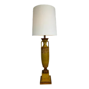Handsome Mid Century Classical Revival Decorator Pottery Table Lamp