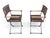 Vintage Baroque Revival Brown Campaign Armchairs With X Frame - A Pair For Sale - Image 9 of 17