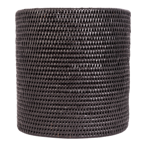 Artifacts Rattan Oval Waste Basket with Metal Liner