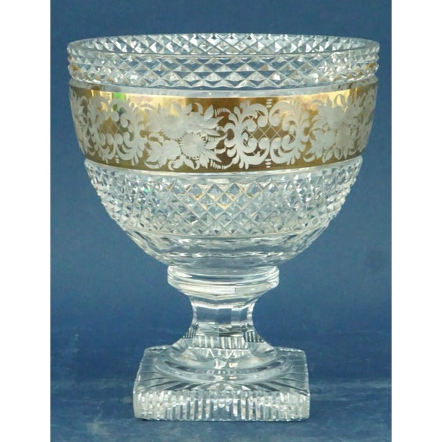 Vintage Crystal Cup Vase by Val Saint Lambert Factory, 1940s For Sale - Image 3 of 18