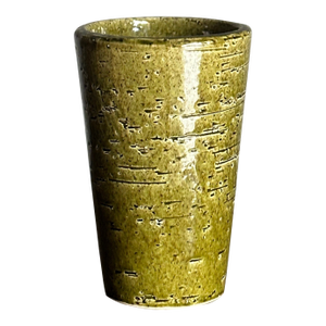 1960s Olive Green Speckled Vase Töreboda Sweden