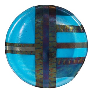 Christine McEwan Jim Freeburn Verre Visage Studio Fused Glass Bowl For Sale