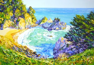 "California. Beach.Ocean 6." Original Painting