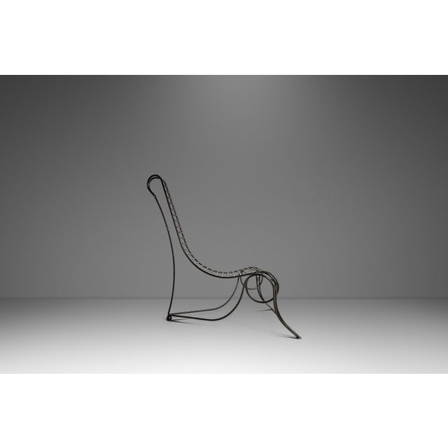 Set of Two ( 2 ) Oversized Wrought Iron Sculptural "Spine Chairs" in the Manner of Andre Dubreuil, United States, C. 1980s For Sale - Image 4 of 18
