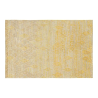 Contemporary Moroccan Style Rug in Golden Hues, by Rug & Kilim, India For Sale